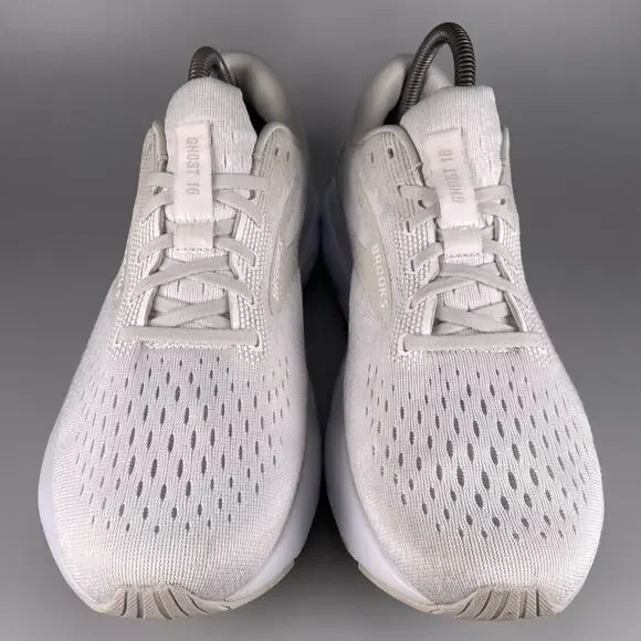 Brooks Ghost 16 Women's Size 10 White Low Top Running Sneaker Athletic Shoe EUC - Picture 2 of 7